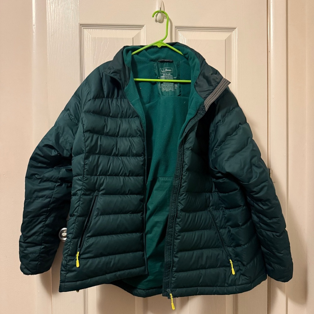 Emerald Green LL Bean down puffer